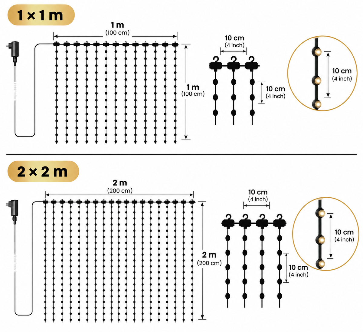 Cortina de luces LED inteligente Glowora